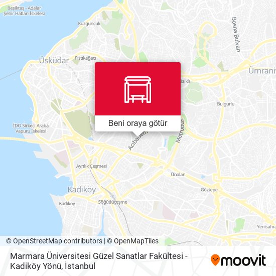 Marmara Üniversitesi Güzel Sanatlar Fakültesi - Kadiköy Yönü harita