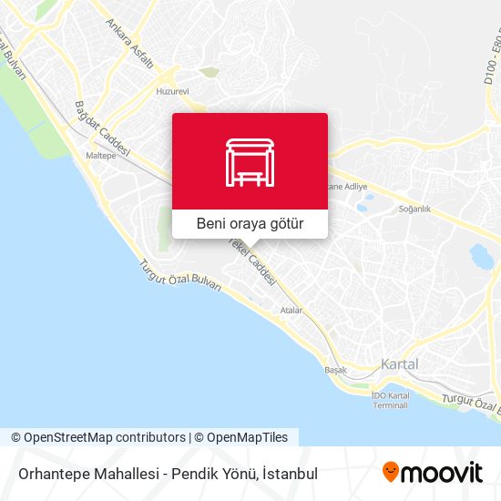 Orhantepe Mahallesi - Pendik Yönü harita