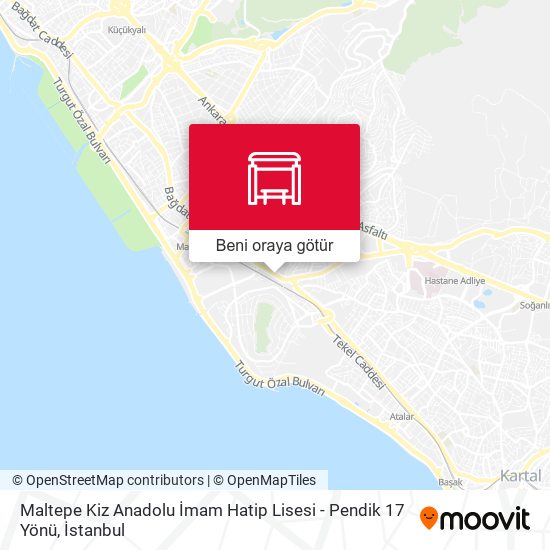 Maltepe Kiz Anadolu İmam Hatip Lisesi - Pendik 17 Yönü harita