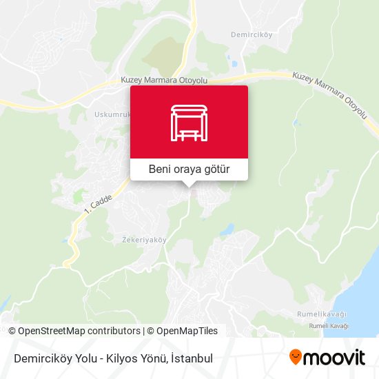 Demirciköy Yolu - Kilyos Yönü harita