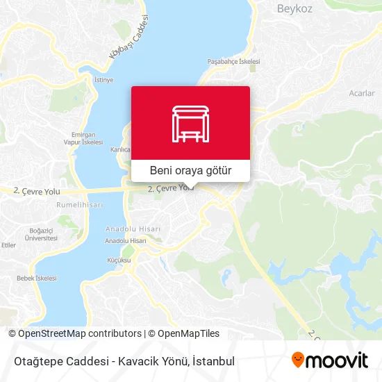 Otağtepe Caddesi - Kavacik Yönü harita
