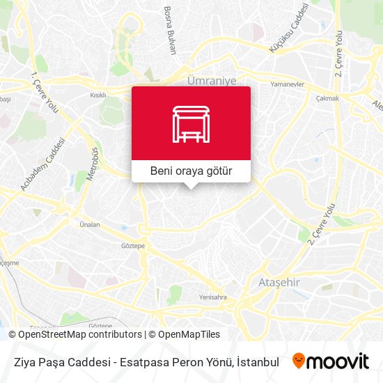 Ziya Paşa Caddesi - Esatpasa Peron Yönü harita