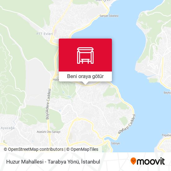 Huzur Mahallesi - Tarabya Yönü harita