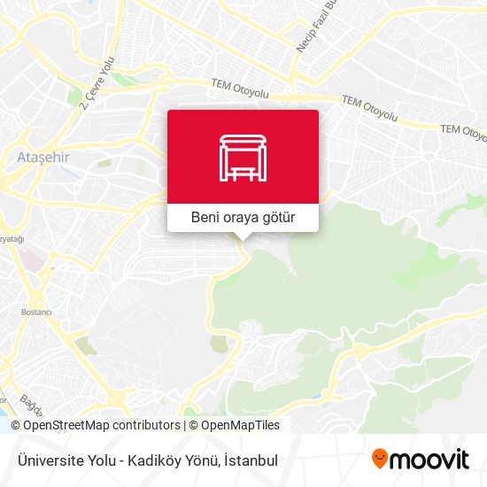 Üniversite Yolu - Kadiköy Yönü harita