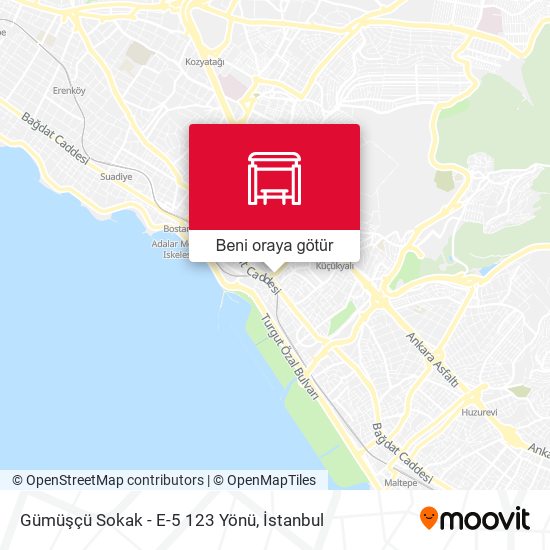 Gümüşçü Sokak - E-5  123 Yönü harita