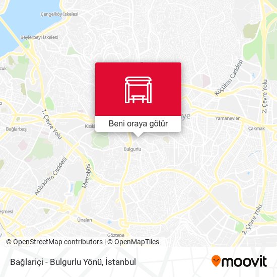 Bağlariçi - Bulgurlu Yönü harita