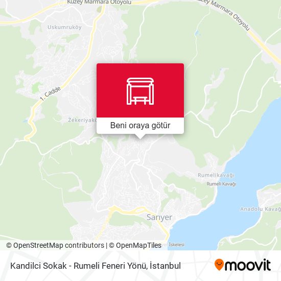 Kandilci Sokak - Rumeli Feneri Yönü harita