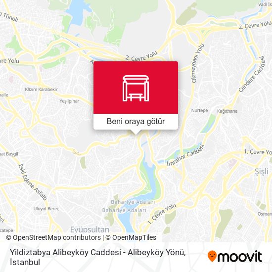 Yildiztabya Alibeyköy Caddesi - Alibeyköy Yönü harita