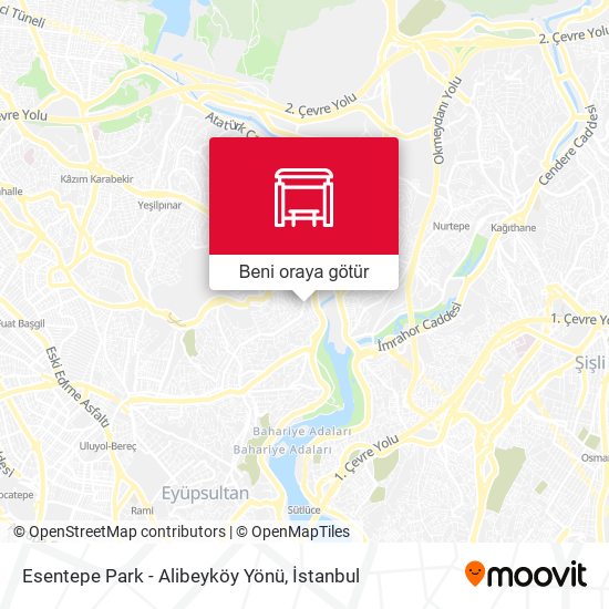 Esentepe Park - Alibeyköy Yönü harita