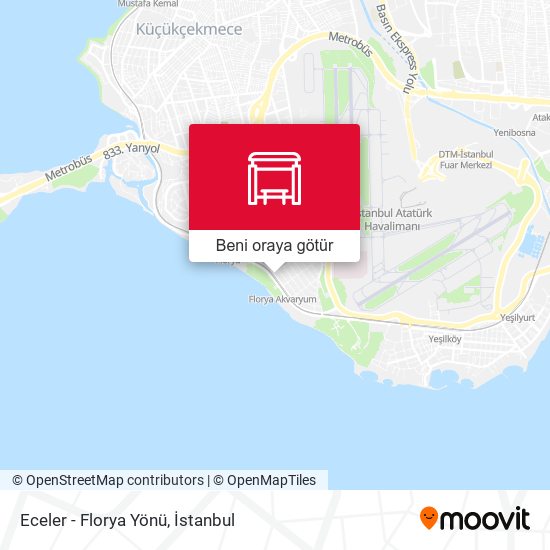 Eceler - Florya Yönü harita