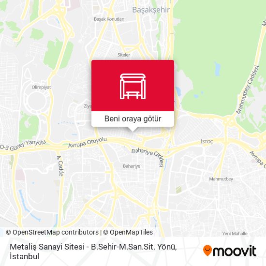 Metaliş Sanayi Sitesi - B.Sehir-M.San.Sit. Yönü harita