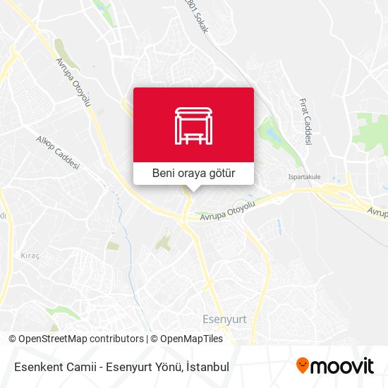 Esenkent Camii - Esenyurt Yönü harita