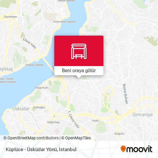 Küplüce - Üsküdar Yönü harita