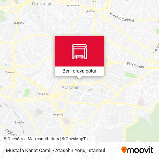 Mustafa Kanat Camii - Atasehir Yönü harita