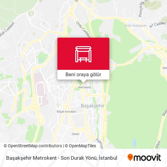 Başakşehir Metrokent - Son Durak Yönü harita