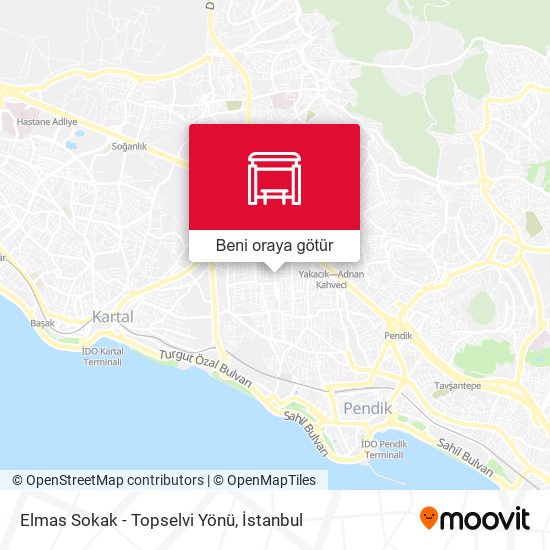 Elmas Sokak - Topselvi Yönü harita