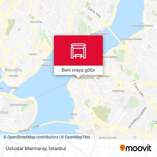 Üsküdar Marmaray harita
