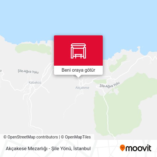 Akçakese Mezarlığı - Şile Yönü harita