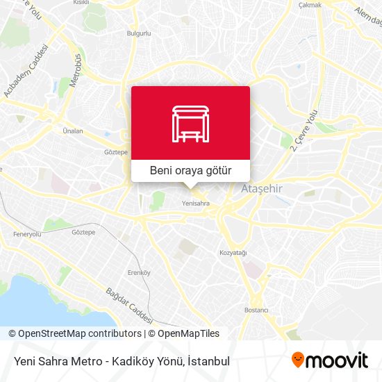 Yeni Sahra Metro - Kadiköy Yönü harita