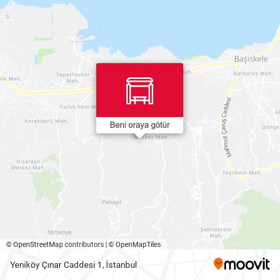Yeniköy Çınar Caddesi 1 harita