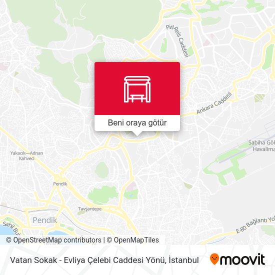 Vatan Sokak - Evliya Çelebi Caddesi Yönü harita