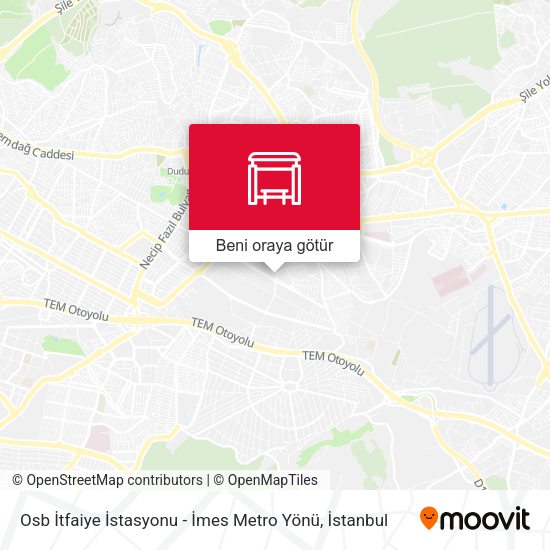 Osb İtfaiye İstasyonu - İmes Metro Yönü harita