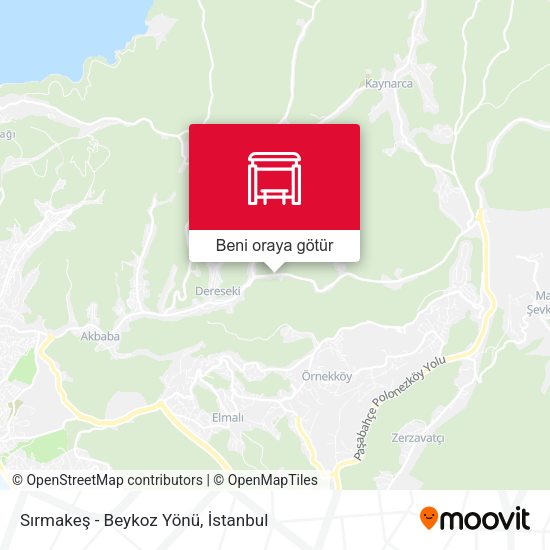Sırmakeş - Beykoz Yönü harita