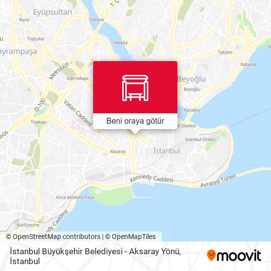 İstanbul Büyükşehir Belediyesi - Aksaray Yönü harita