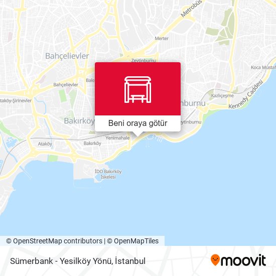 Sümerbank - Yesilköy Yönü harita