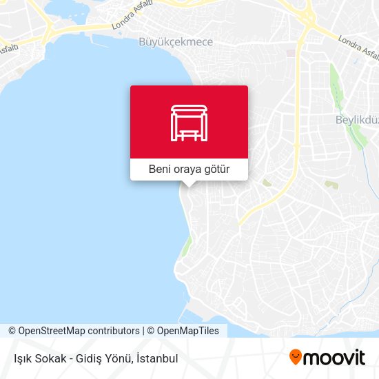 Işık Sokak - Gidiş Yönü harita