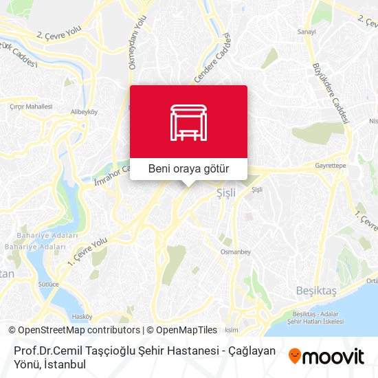 Prof.Dr.Cemil Taşçioğlu Şehir Hastanesi - Çağlayan Yönü harita