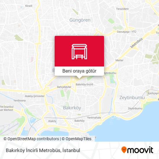 Bakırköy İncirli Metrobüs harita