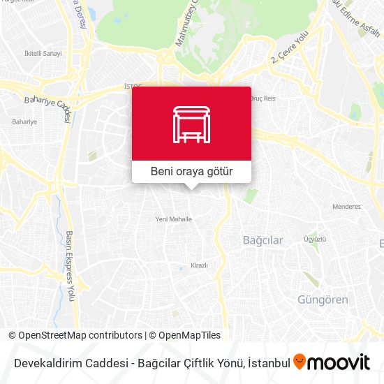 Devekaldirim Caddesi - Bağcilar Çiftlik Yönü harita