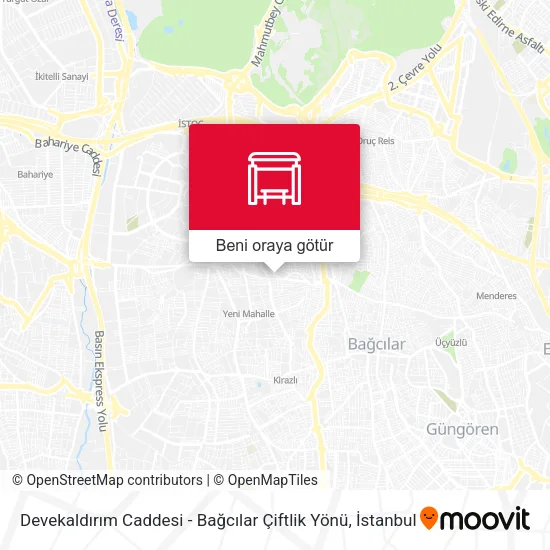 Devekaldırım Caddesi - Bağcılar Çiftlik Yönü harita