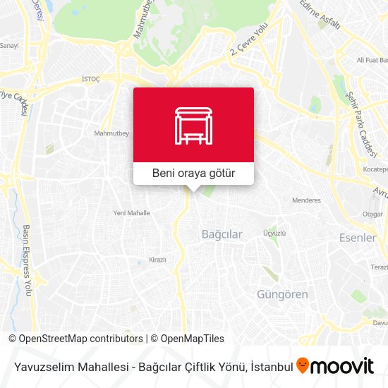 Yavuzselim Mahallesi - Bağcılar Çiftlik Yönü harita