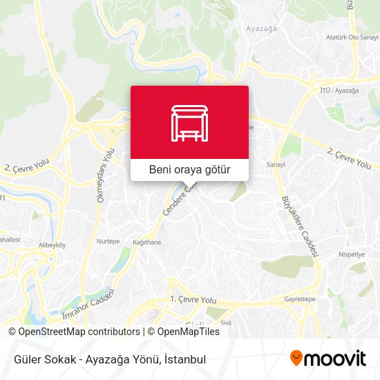 Güler Sokak - Ayazağa Yönü harita