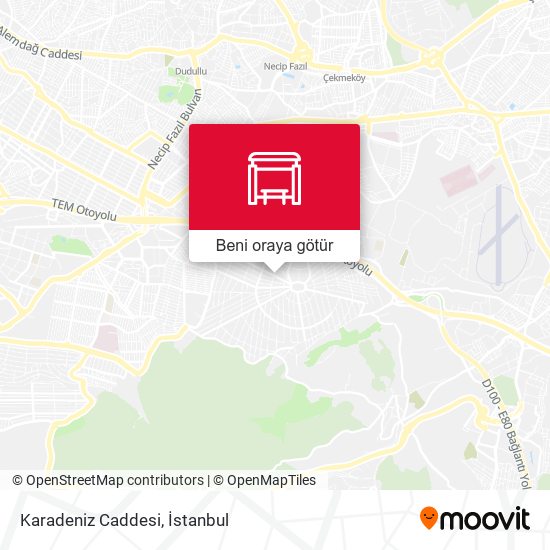 Karadeniz Caddesi harita