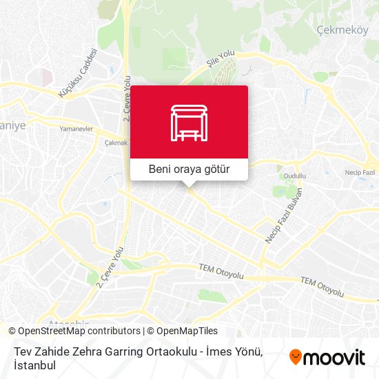 Tev Zahide Zehra Garring Ortaokulu - İmes Yönü harita