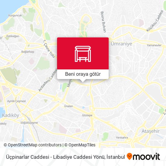 Üçpinarlar Caddesi - Libadiye Caddesi Yönü harita