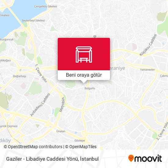 Gaziler - Libadiye Caddesi Yönü harita