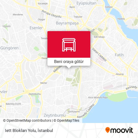 Iett Blokları Yolu harita