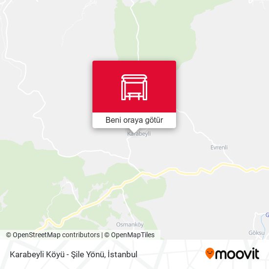 Karabeyli Köyü - Şile Yönü harita