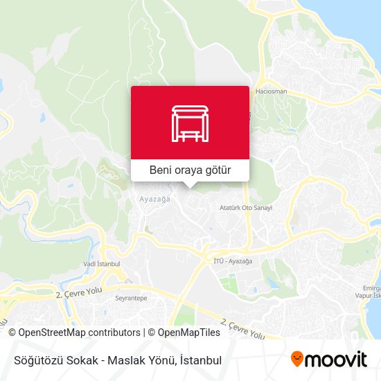 Söğütözü Sokak - Maslak Yönü harita