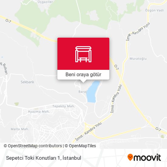 Sepetci Toki Konutları 1 harita