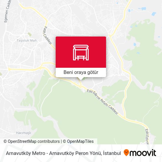 Arnavutköy Metro - Arnavutköy Peron Yönü harita