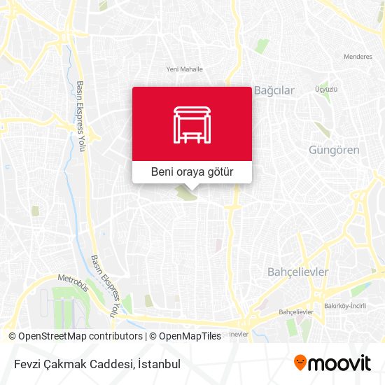 Fevzi Çakmak Caddesi harita