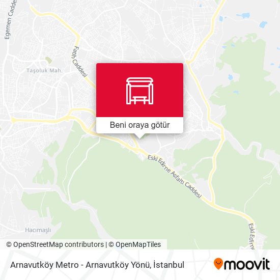 Arnavutköy Metro - Arnavutköy Yönü harita