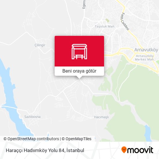 Haraççı Hadıımköy Yolu 84 harita