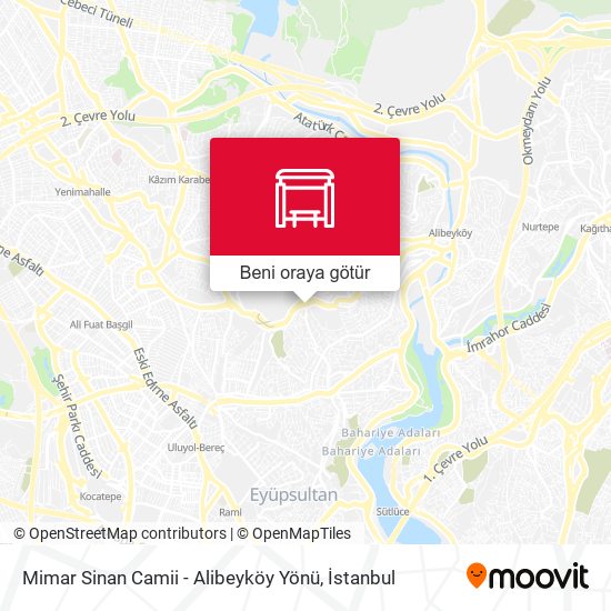Mimar Sinan Camii - Alibeyköy Yönü harita