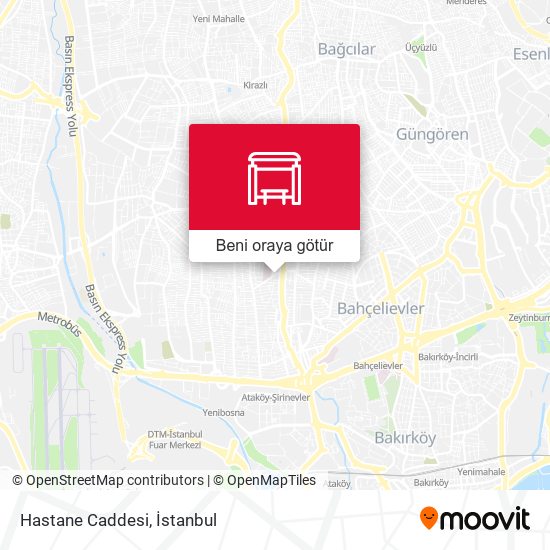 Hastane Caddesi harita
